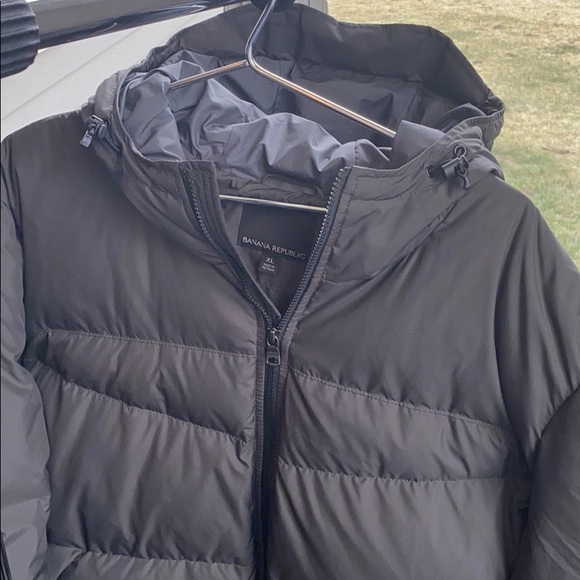 Mens Down Puffer Coat Xl Hooded 